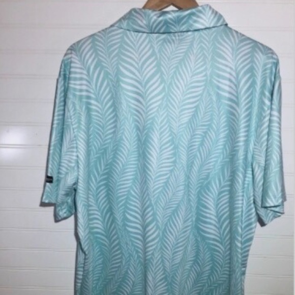 GreenSide Golf Polo Mint Green Sweet Vines Print Mens Polo Shirt  XL - Picture 2 of 8